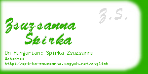 zsuzsanna spirka business card